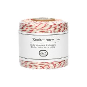 Keukentouw, rood/wit