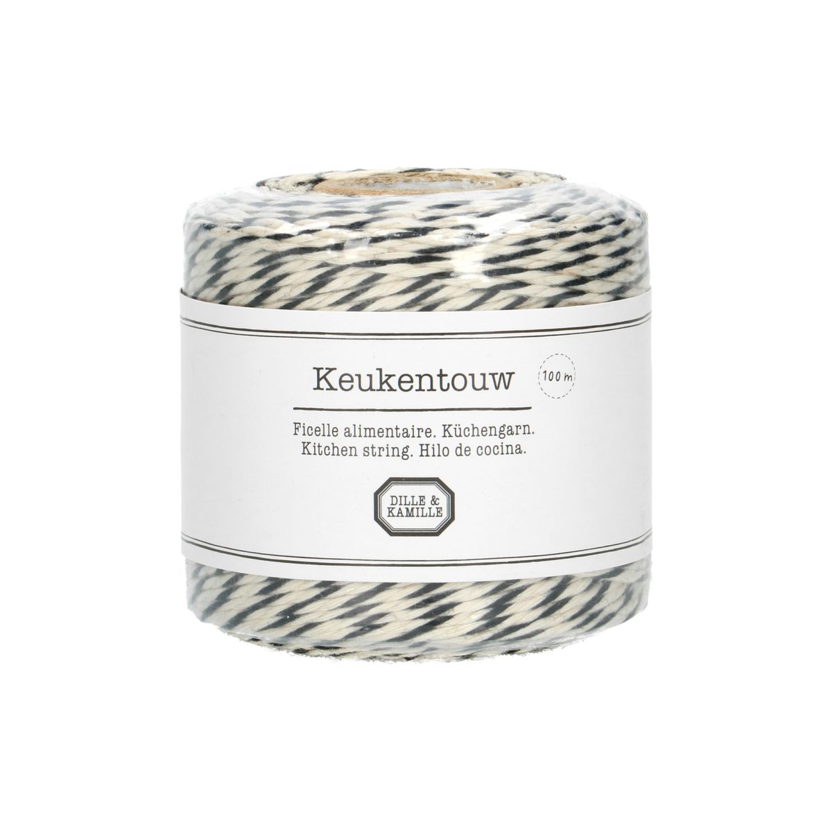 Küchengarn, schwarz-weiß