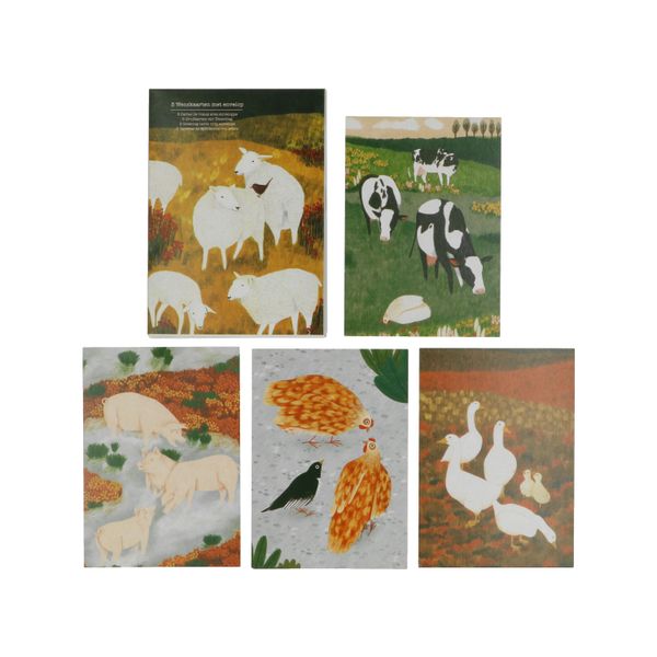 Lot de 5 cartes avec enveloppes, World Animal Protection, les animaux de la ferme Lot de 5 cartes avec enveloppes, World Animal Protection, les animaux de la ferme