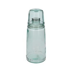 Bottle with glass, recycled glass