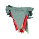 Guirlande de drapeaux, coton bio GOTS, rose/rouge, petit drapeau, 6 m