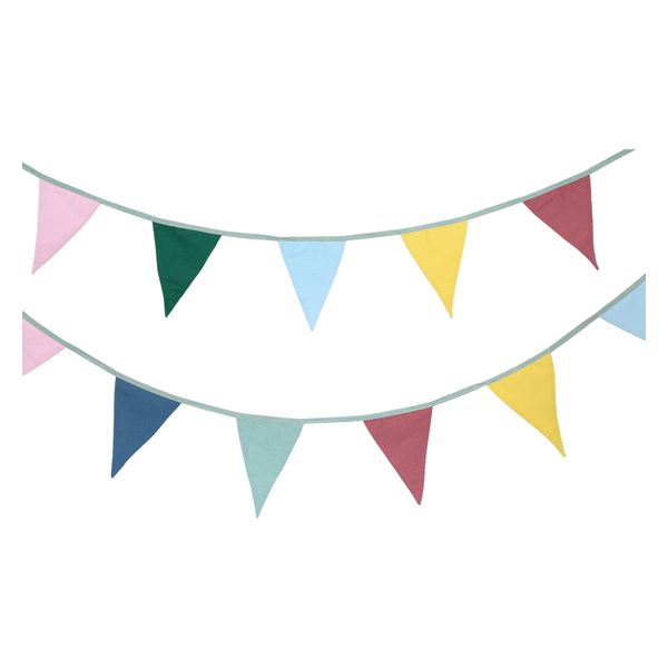 Stoffen vlaggenlijn, GOTS bio-katoen, diverse kleuren, grote vlag, 6,5 meter