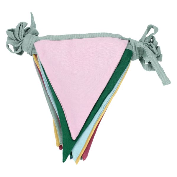 Guirlande de drapeaux, coton bio GOTS, multicolore, grand drapeau, 6,5 m