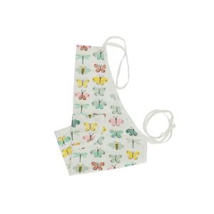 Children's apron, organic cotton, butterflies, 3+