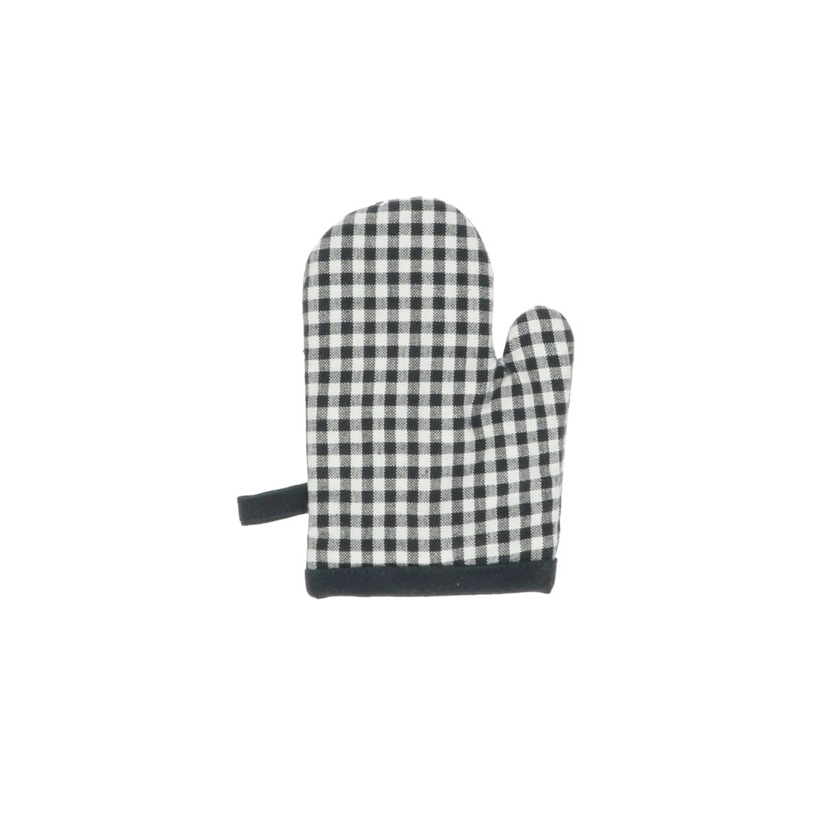 Children's oven glove, organic cotton, blue chequered 3+ Children's