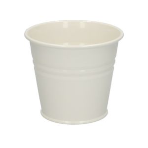 Plant pot, zinc, cream, ⌀ 11 cm