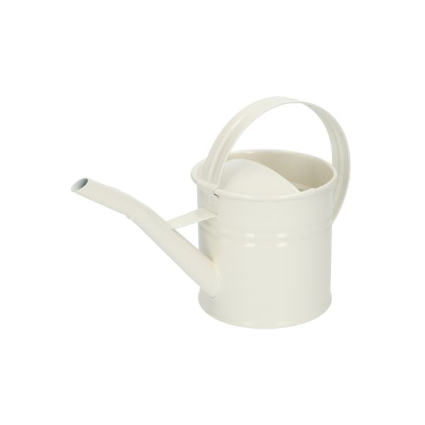 Watering can, zinc, offwhite, 0,9 l