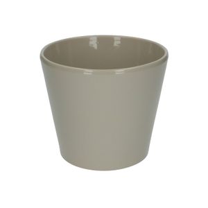 Bloempot, aardewerk, zandgrijs, Ø 15,5 cm