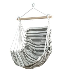 Hangstoel, katoen, zachtgroen/wit gestreept