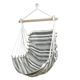 Chaise-hamac, coton, vert tendre, à rayures