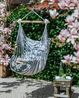 Chaise-hamac, coton, vert tendre, à rayures