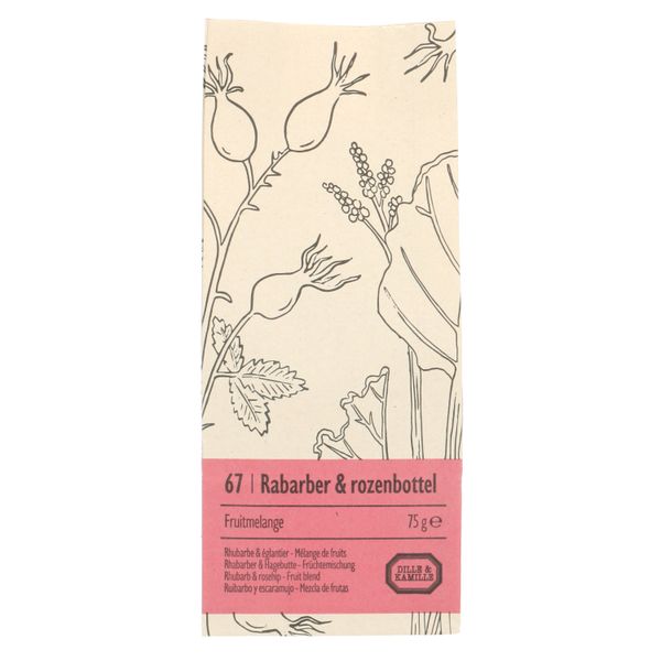 Rabarber&rozenbottel, Fruitmelange, 75 g