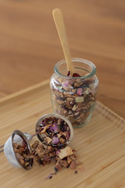 Rabarber & rozenbottel, Fruitmelange, 75 g