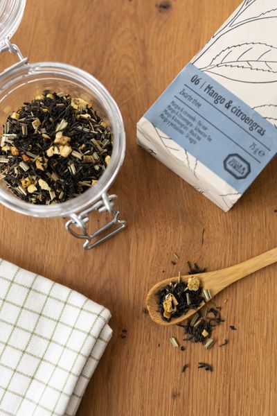 Mango & citroengras, Zwarte thee, biologisch, 75 g