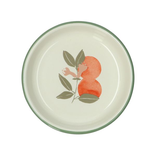 Diep bord, emaille, sinaasappels, Ø 15 cm