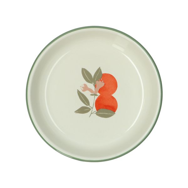 Diep bord, emaille, sinaasappels, Ø 19 cm 