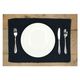 Placemat ribcord, GOTS organic cotton, indigo blue, 35 x 50 cm