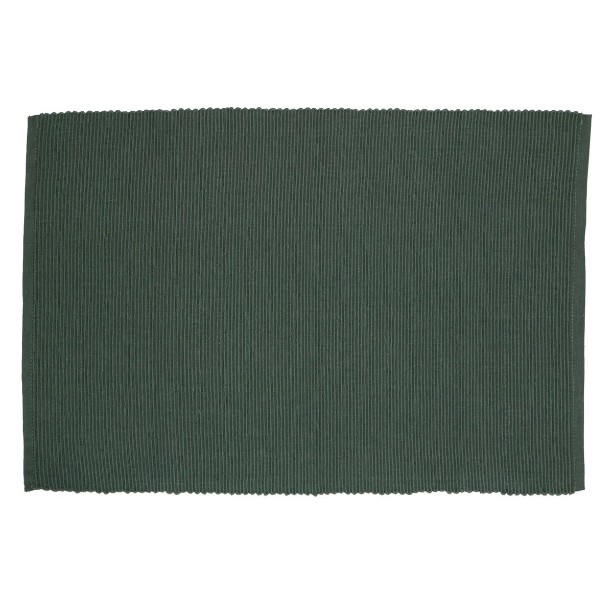 Place mat, organic cotton, ribbed, dark green Placemats Dille & Kamille