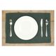 Placemat ribcord, GOTS organic cotton, dark green, 35 x 50 cm