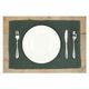 Placemat geribbeld, GOTS bio-katoen, donkergroen, 35 x 50 cm Placemat geribbeld, GOTS bio-katoen, donkergroen, 35 x 50 cm