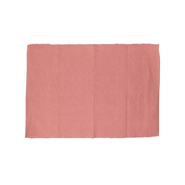 Image of Placemat geribbeld, GOTS bio-katoen, donker roze, 35 x 50 cm