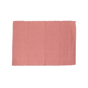 Place mat, organic cotton, ribbed, dark pink