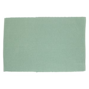 Placemat ribcord, GOTS organic cotton, green grey, 35 x 50 cm