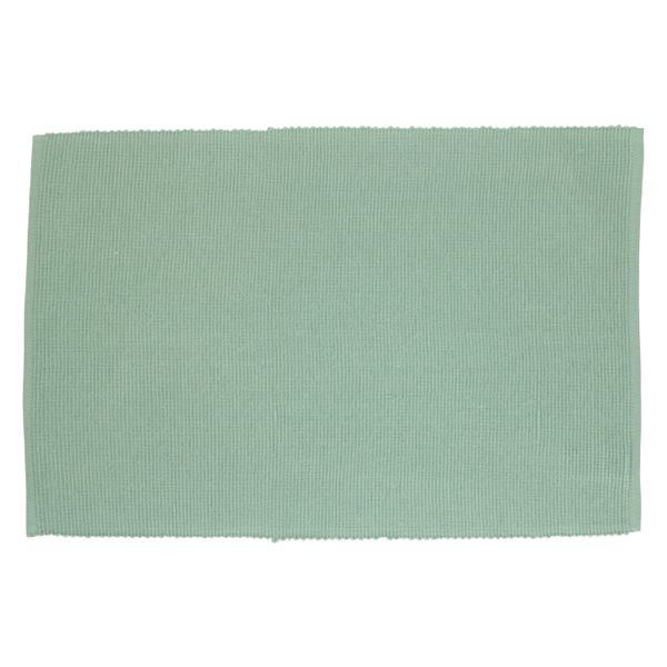 Placemat ribcord, GOTS organic cotton, green grey, 35 x 50 cm