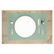 Set de table côtelé, coton bio GOTS, vert gris, 35 x 50 cm Set de table côtelé, coton bio GOTS, vert gris, 35 x 50 cm