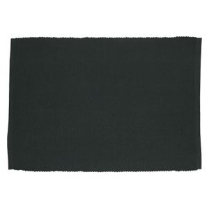 Placemat ribcord, GOTS organic cotton, dark grey, 35 x 50 cm