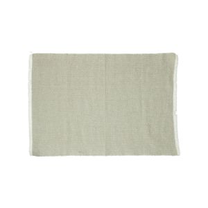 Place mat with fringes, organic cotton, olive