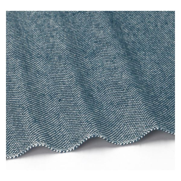 Placemat fringes, GOTS organic cotton, blue, 35 x 50 cm