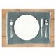 Placemat franjes, GOTS bio-katoen, blauw, 35 x 50 cm Placemat franjes, GOTS bio-katoen, blauw, 35 x 50 cm