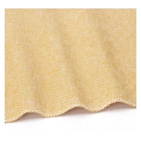 Placemat fringes, GOTS organic cotton, ochre yellow, 35 x 50 cm