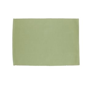 Set de table côtelé, coton bio GOTS, vert mousse, 35 x 50 cm