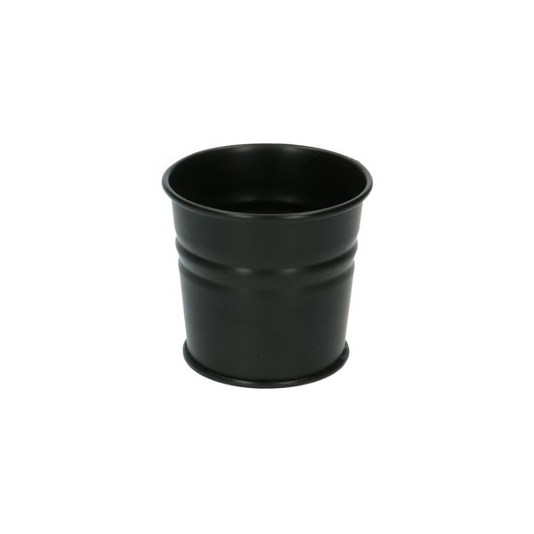 Bloempot, zink, mat zwart,Ø 7 cm
