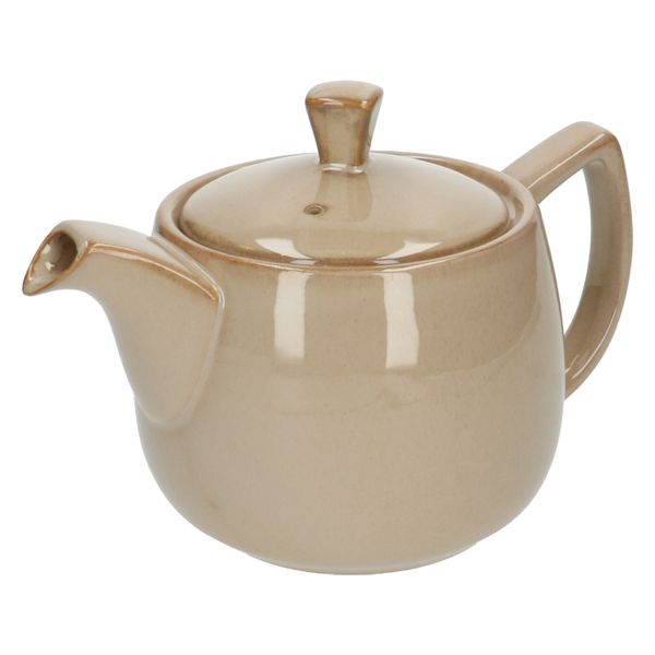 Theepot reactief glazuur, steengoed, zand, 750 ml