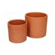 Bloempot, terracotta, blaadjespatroon, Ø 11 cm