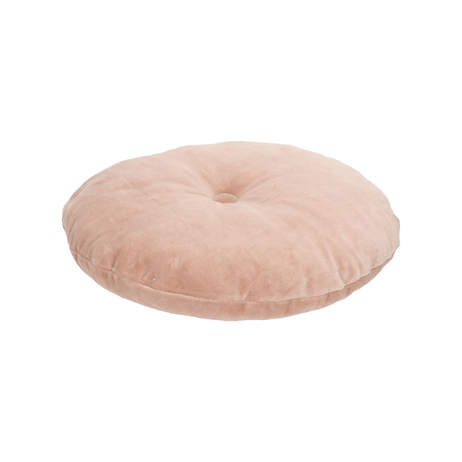 Pink round outlet velvet cushion