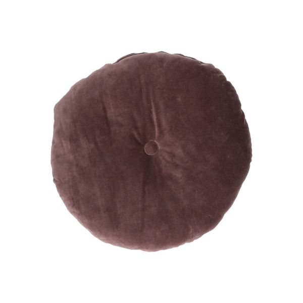 Velours kussen, bio-katoen, violet, rond