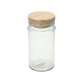 Jar with wooden lid, glass, 550 ml | Food storage | Dille & Kamille