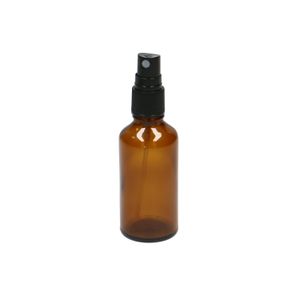 Spray bottle, brown glass, 50 ml