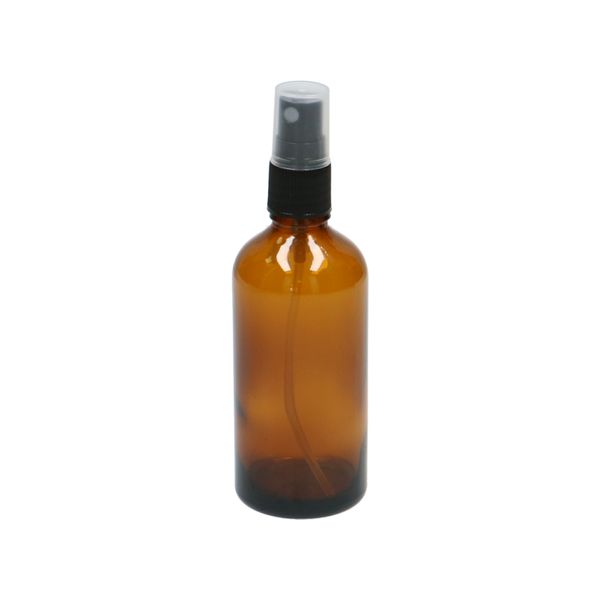 Spray bottle, brown glass, 100 ml