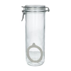 Clip top jar, glass, round, 1.4 l