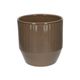 Bloempot, aardewerk, taupe geribbeld, Ø 13 cm