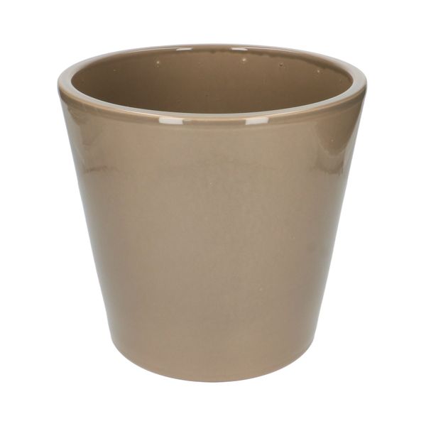 Bloempot, aardewerk, taupe, Ø 24 cm