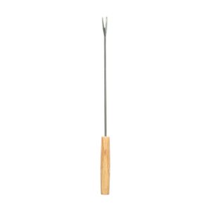 Fondue fork, stainless steel with wooden handle