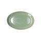 Serving dish, oval, reactive glaze, stoneware, green