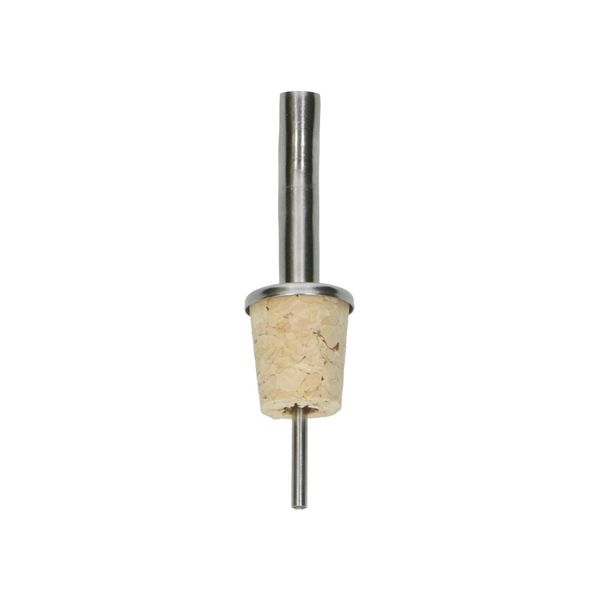 Pouring spout with cork, stainless steel