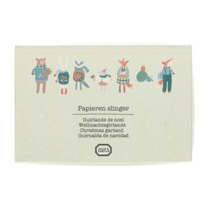 Guirlande de Noël DIY, les animaux de la forêt, papier, 3 m